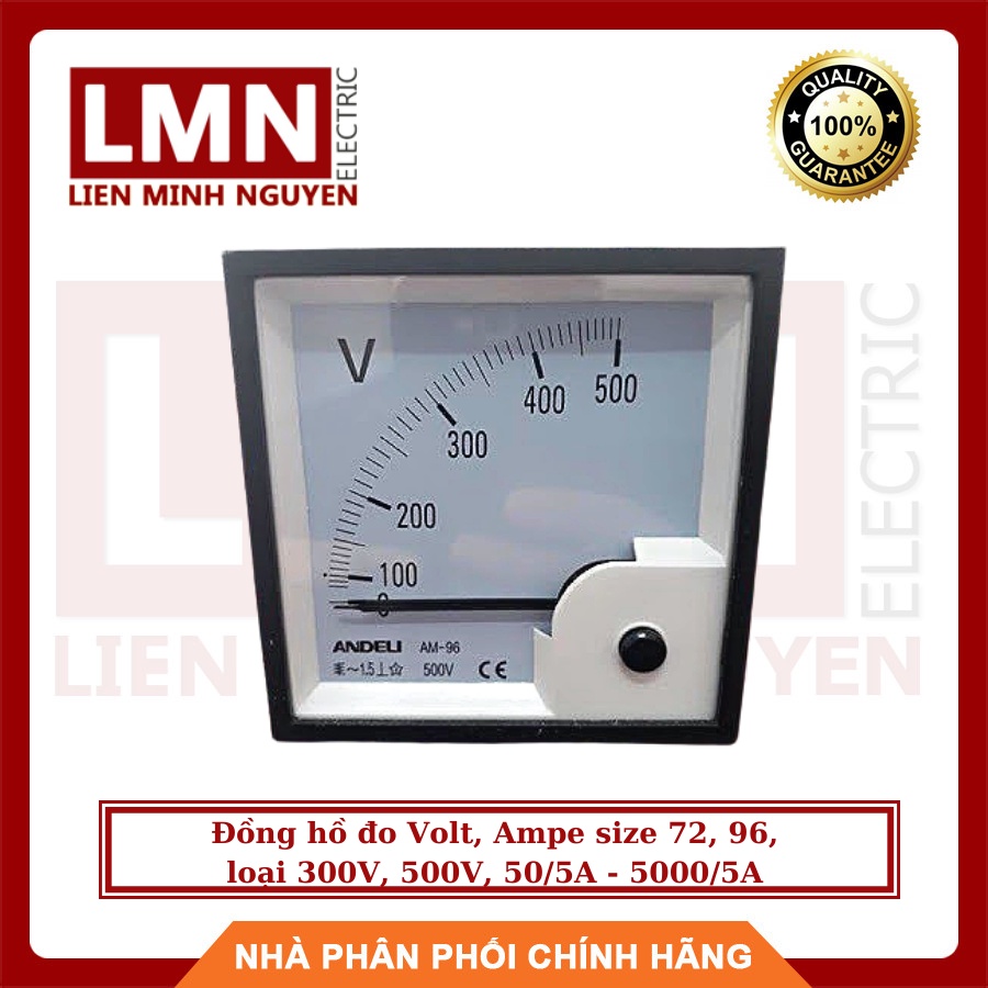 Đồng hồ đo Volt, Ampe size 72, 96, loại 300V, 500V, 50/5A đến 5000/5A ghi chú khi đặt hàng