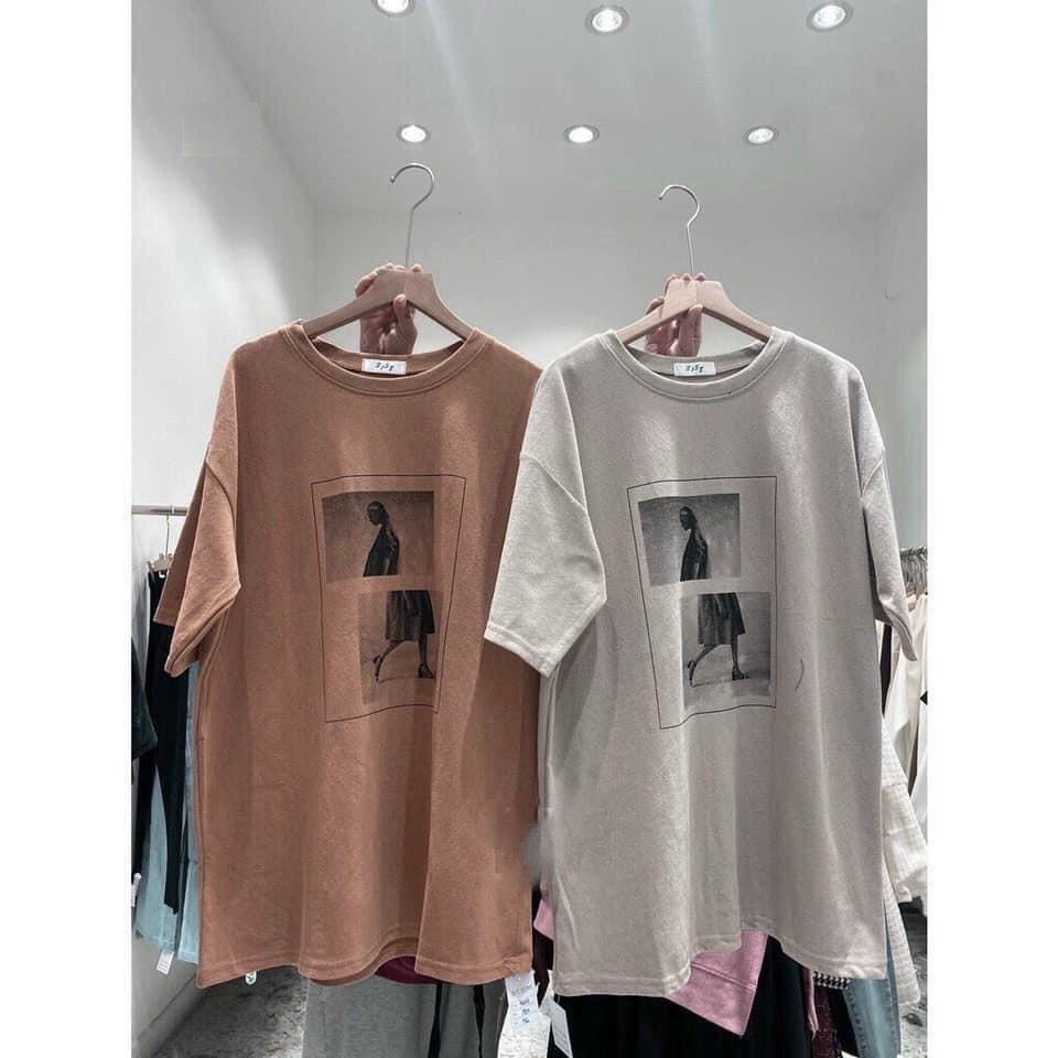 Áo Thun Cô Gái Đóng Khung PEONYB Nữ [FREESHIP]  Phông form rộng tay lỡ in hình vintage, pull 3158 hàn quốc Ulzzang