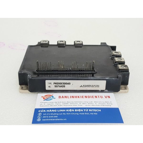 PM200CSD060 Module IGBT 3 Pha Mitsubishi 200A 600V (hàng tháo máy)