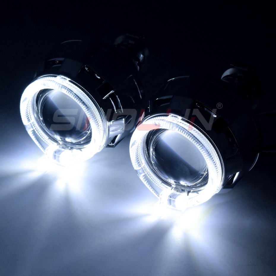 Đèn pha LED 2 Inch DRL Halo cho xe hơi/xe máy H4 H7