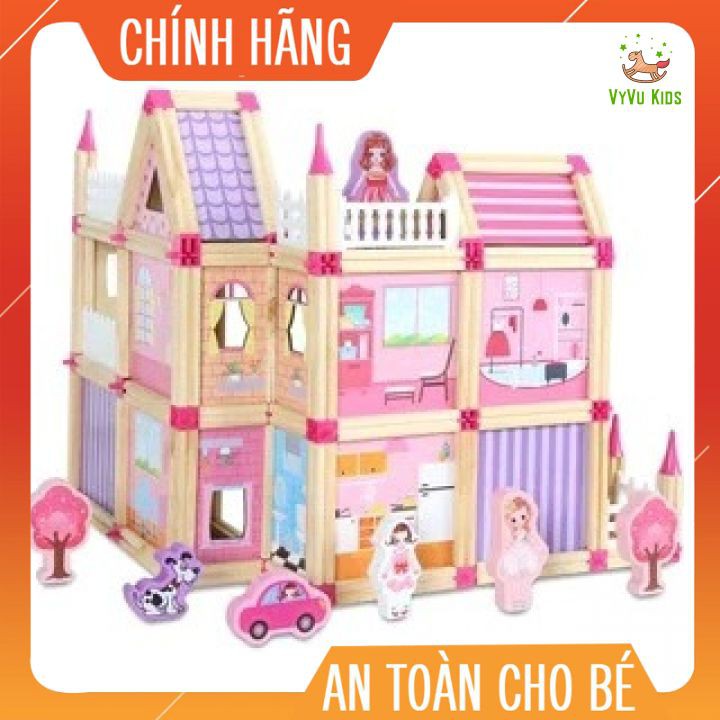 Bộ lắp ghép mô hình lâu đài gỗ 3D♥️ CHÍNH HÃNG♥️ ĐỒ CHƠI GIÁO DỤC♥️Rèn luyện sự kiên trì cho bé