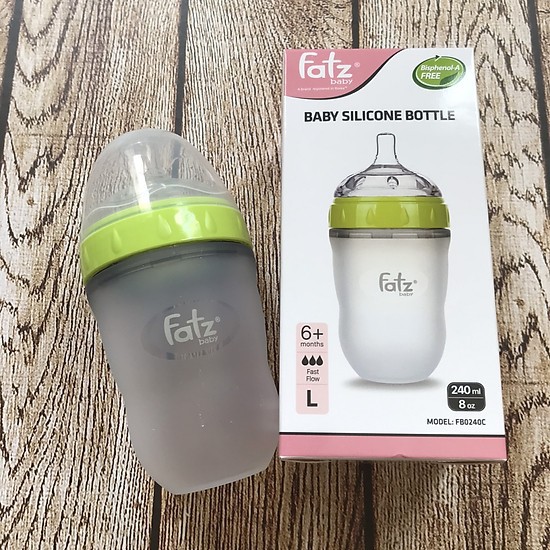 Bình sữa Silicon Fatz Baby Hàn Quốc chống sặc an toàn cho bé