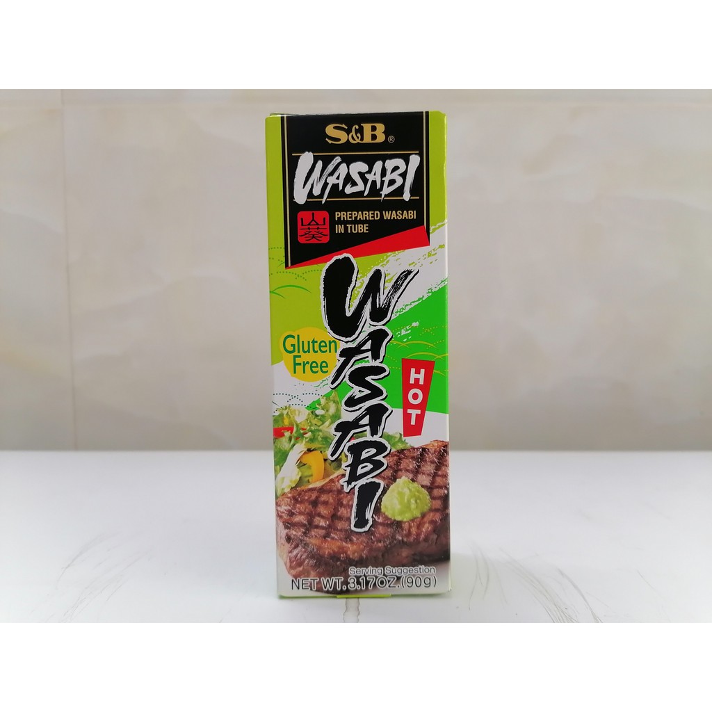 [HỘP LỚN 90g] MÙ TẠT XANH [Japan] S&amp;B Prepared Wasabi in tube (bph-hk)
