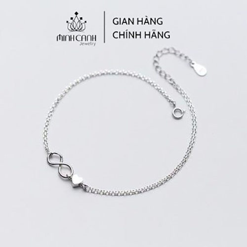 Lắc Chân Bạc Nữ Vô Cực Trái Tim - Minh Canh Jewelry