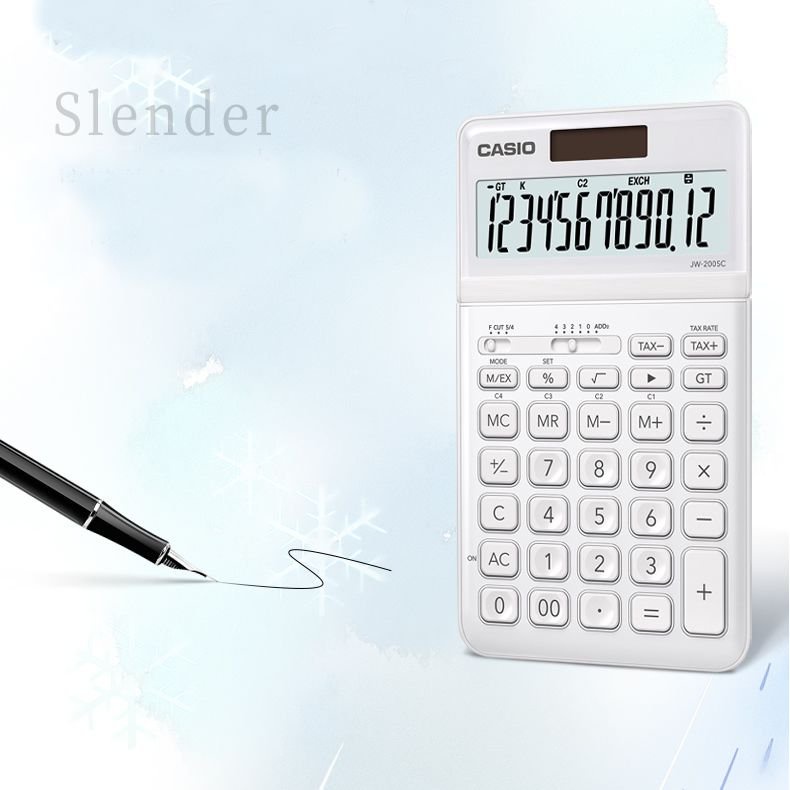 MÁY TÍNH SẮC MÀU CASIO JW200SC CÓ THỂ NÂNG HẠ MÀN HÌNH CHỐNG LÓA