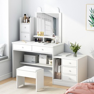 ♟♨Bàn trang điểm Bắc Âu phòng ngủ hiện đại và đơn giản bằng gió màu đỏ ròng tích hợp tủ đựng đồ cho căn hộ nhỏ p