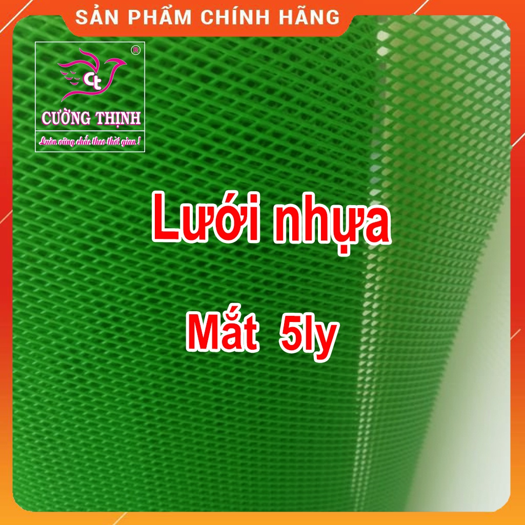 Lưới nhựa xanh, Khổ 1m, Ô 5ly