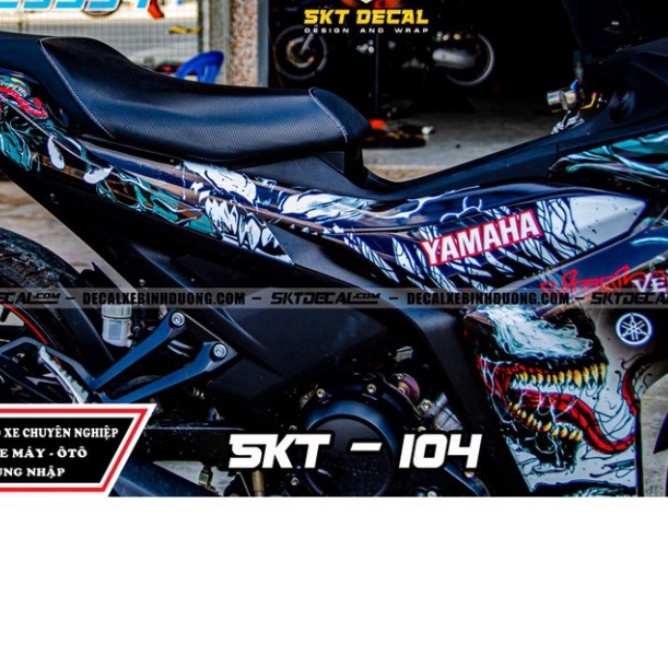 Gía sốc tem trùm exciter 155 đen xám đỏ venom, tem decal xe siêu rẻ ,đẹp,chất