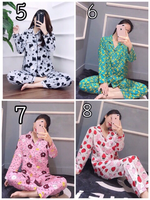 Bộ pizama kate thái dài tay Fom < 60kg | BigBuy360 - bigbuy360.vn