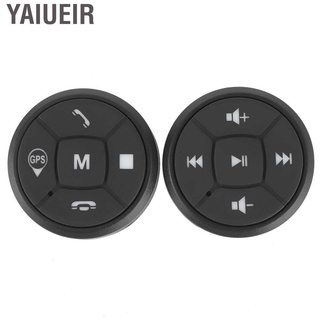 Yaiueir Steering Wheel Control Button Radio Volume GPS Wireless Bluetooth Controller Switch for iOS/Android