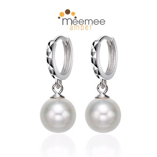 Bông tai bạc hoa tai bạc 925 gắn ngọc nhập khẩu khuyên tai gắn ngọc trai nhân tạo