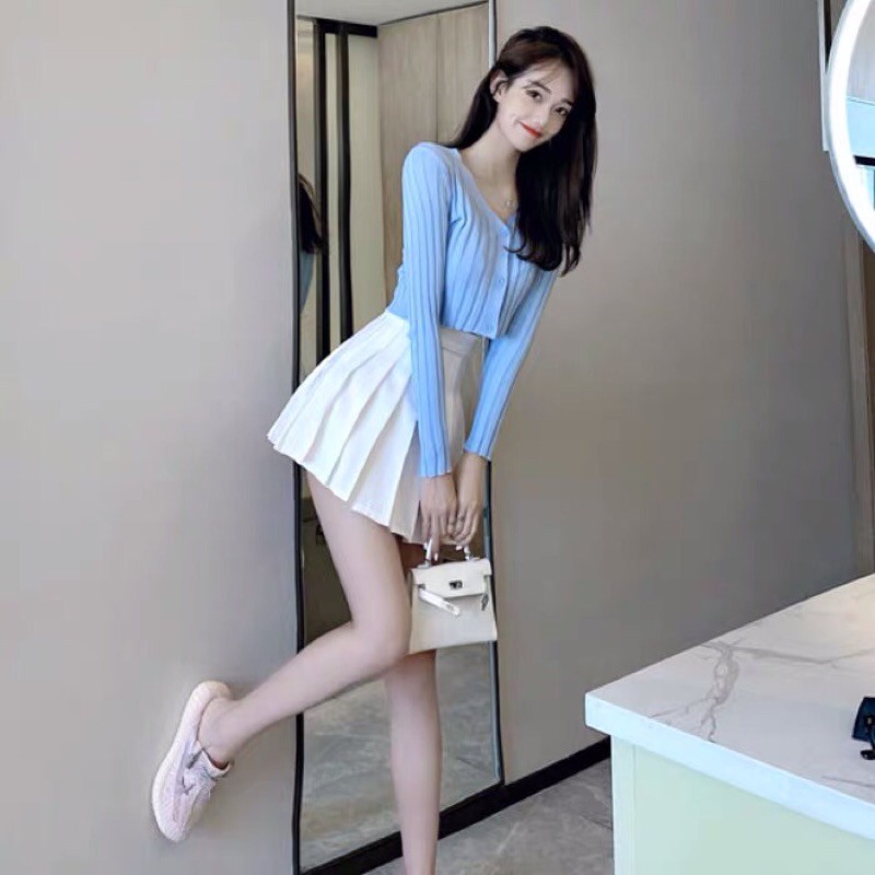 áo len cardigan đũa mỏng 3 khuy cài (7195#) | BigBuy360 - bigbuy360.vn