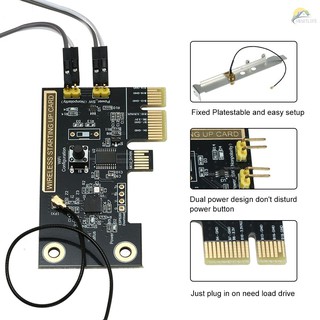 Mô Đun Công Tắc Không Dây Mini Pci-E Kèm 2 Ăng Ten Cho Máy Tính