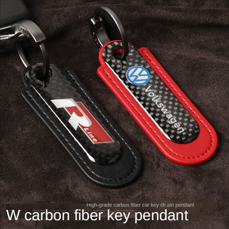 Móc Chìa Khóa Bằng Sợi Carbon Cao Cấp Cho Mercedes-Benz BMW Audi Porsche Land Rover Honda