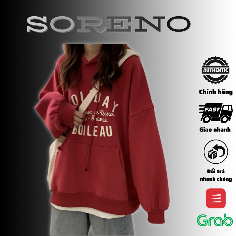 Áo Hoodie Nữ Form Rộng Local Brand Cao Cấp Giá Rẻ HOLIDAY HD02 | SORENO