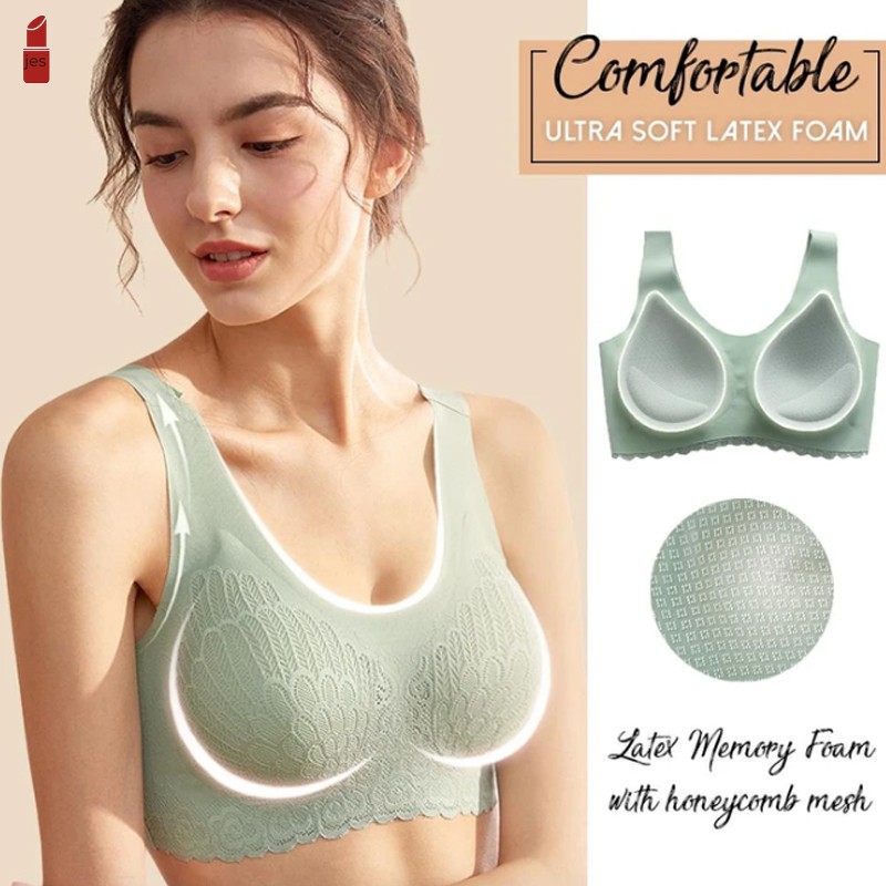 #may mặc# 5D Wireless Contour Bra Lace Breathable Underwear Seamless for Sports Yoga Running