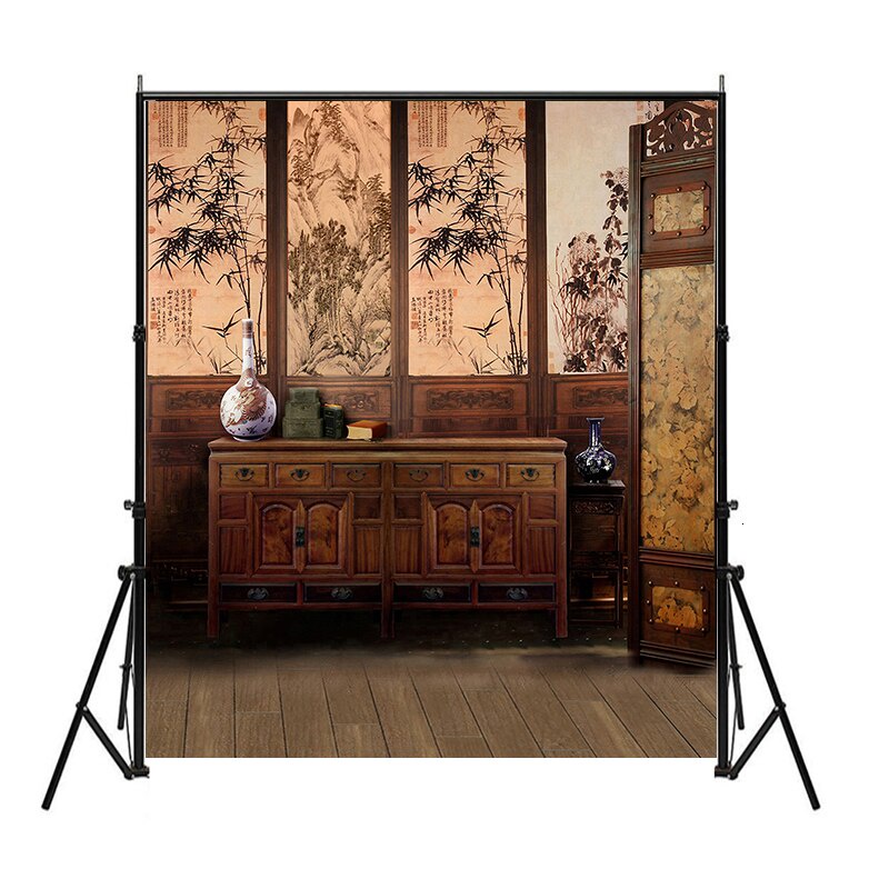 Phông Nền Chụp Ảnh Bằng Vải Phong Cách Trung Hoa Cổ Điển Kích Thước 5x7 Feet