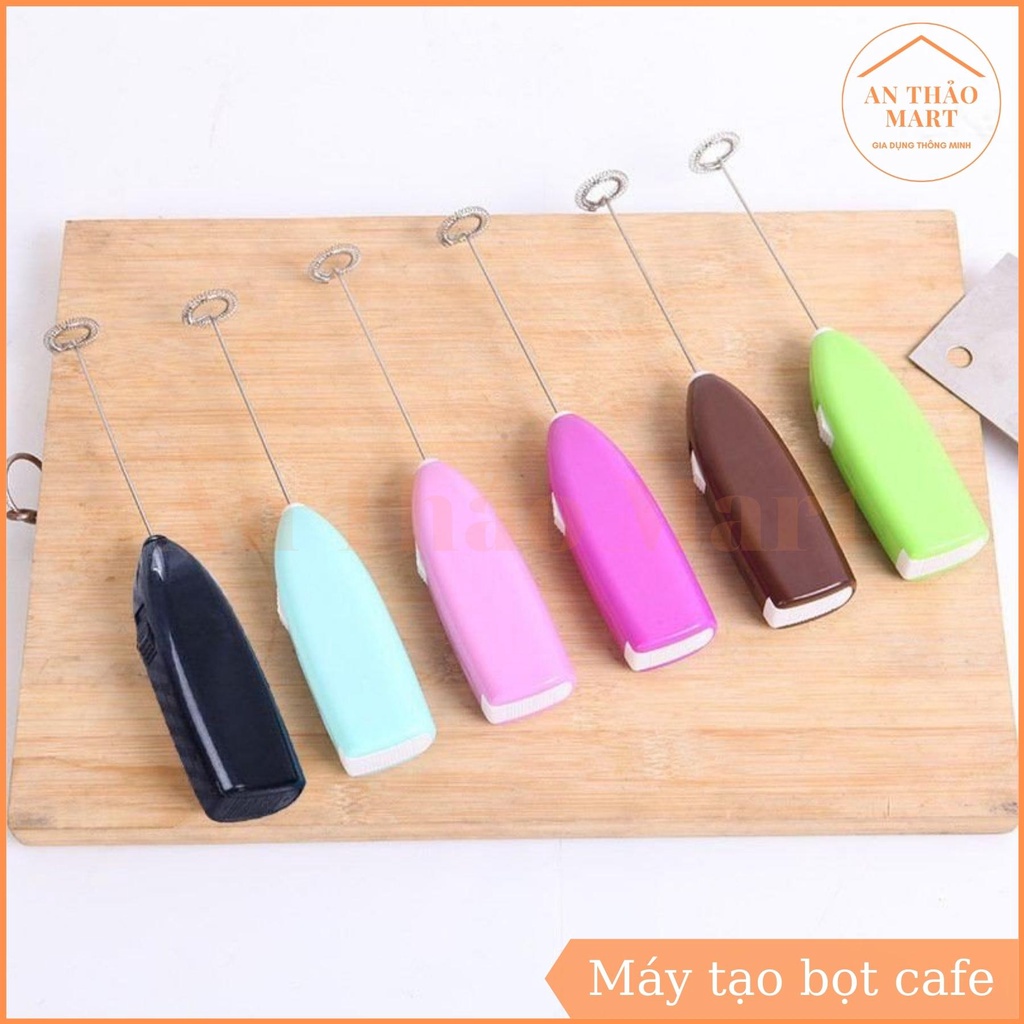 Máy Đánh Trứng Mini Cầm Tay, Khuấy Pha Cafe, Tạo Bọt Dùng Pin Tiện Lợi