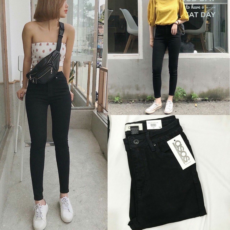 Quần Skinny Jean đen 9 tấc [ẢNH CHÍNH CHỦ]