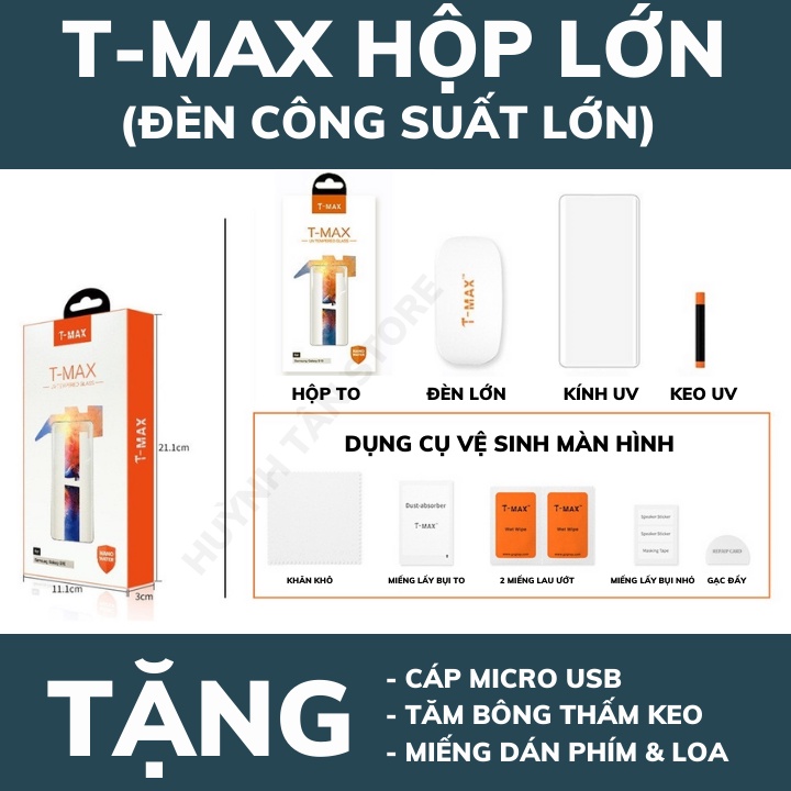 Kính cường lực UV Xiaomi Mi 10, Mi 10 Pro,Mi 10S,10 Ultra 5G trong suốt  chính hãng T-Max chống va đập,chống trầy xướt