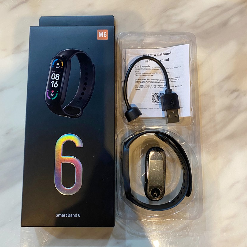 Đồng Hồ Thông Minh XS Store M6 Smart Band - Theo Dõi Sức khỏe, Đổi Hình Nền, Chống nước IP67