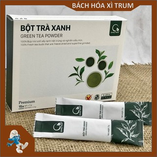 Bột Trà Xanh Sấy Lạnh Nguyên Chất Quảng Thanh - Hộp 15gói loại 3g