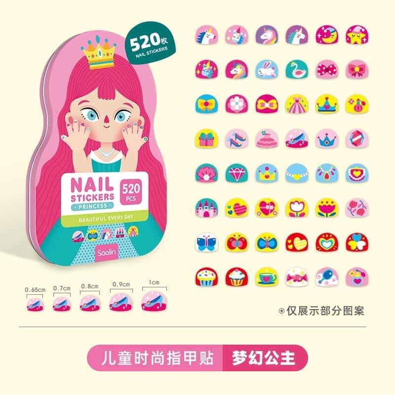 ❤Set 520 miếng dán móng tay cho bé❤️