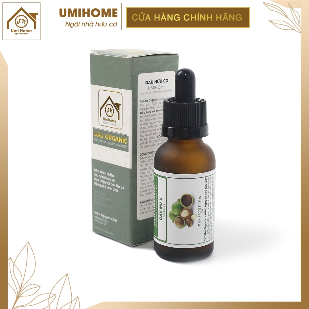 Dầu Mù U hữu cơ UMIHOME nguyên chất 30ml làm giảm rạn da sẹo mụn, lành vết bỏng