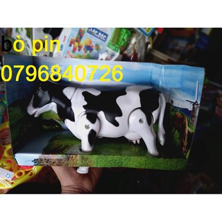 Đồ chơi trẻ em mô hình con bò sữa chạy pin [hình thật]