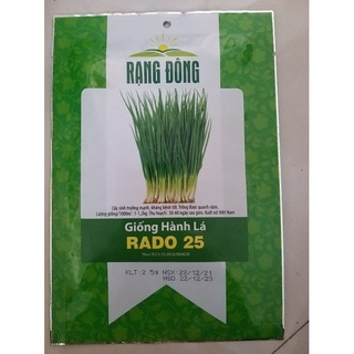 Hạt giống hành lá rado 25 rạng đông gói 2,5g