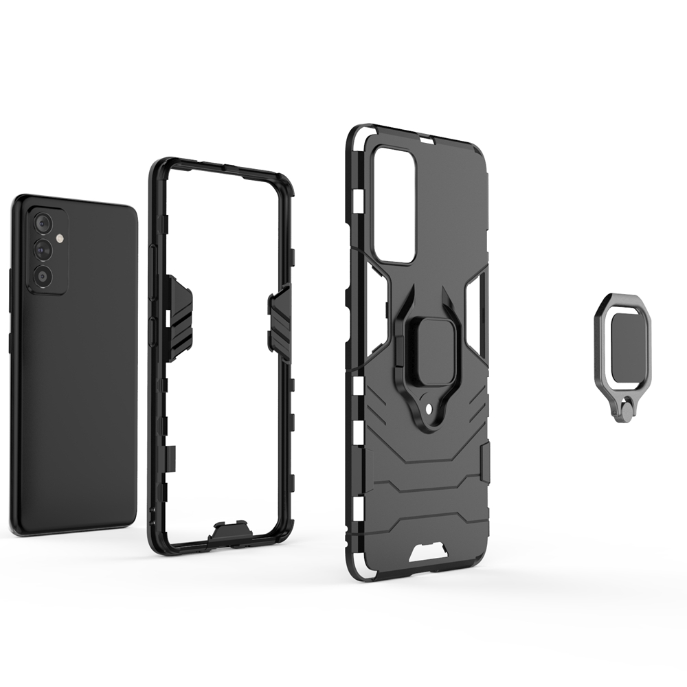Ốp Điện Thoại PC Cứng Kiểu Giáp Chống Sốc Kèm Giá Đỡ Nhẫn Sang Trọng Cho Samsung Galaxy A82 5G Galaxy Quantum 2