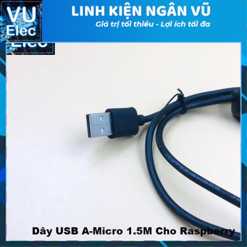 Dây USB A-Micro 1.5M Cho Raspberry