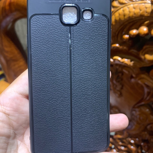 Ốp lưng Samsung A3 (2016) đen trơn giả da