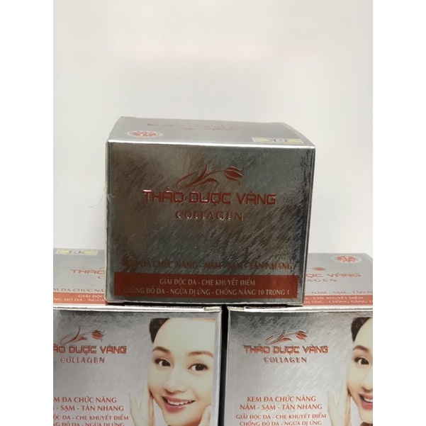Kem Thảo Dược Vàng collagen , kem đa chức năng nám, sạm, tàn nhang giải độc da, che khuyết điểm