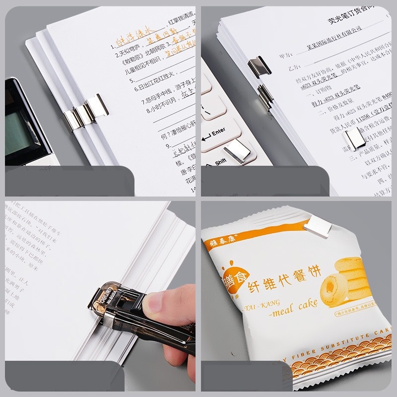 Set kẹp giấy Deli và 8 ghim thay thế