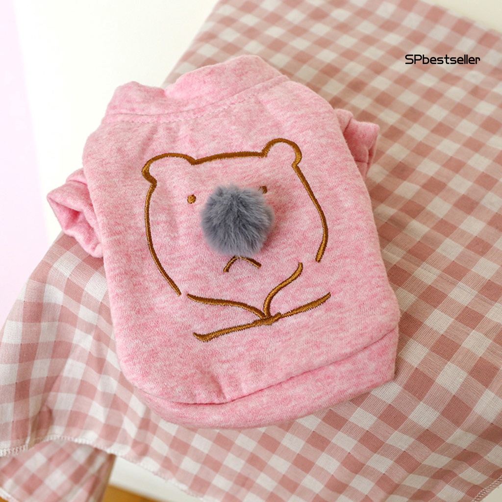 Trang phục dệt kim dày dặn giữ ấm họa tiết hoạt hình cho thú cưng