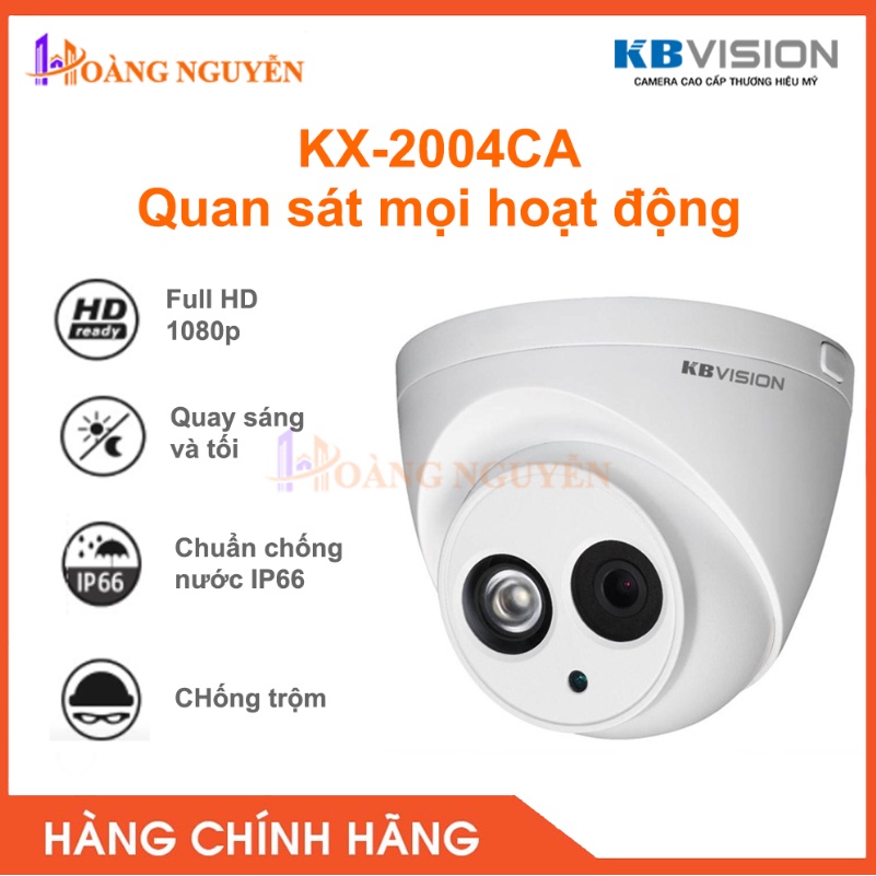 [NHÀ PHÂN PHỐI] Camera HD-CVI Kbvision KX-2004CA (2.0MP)