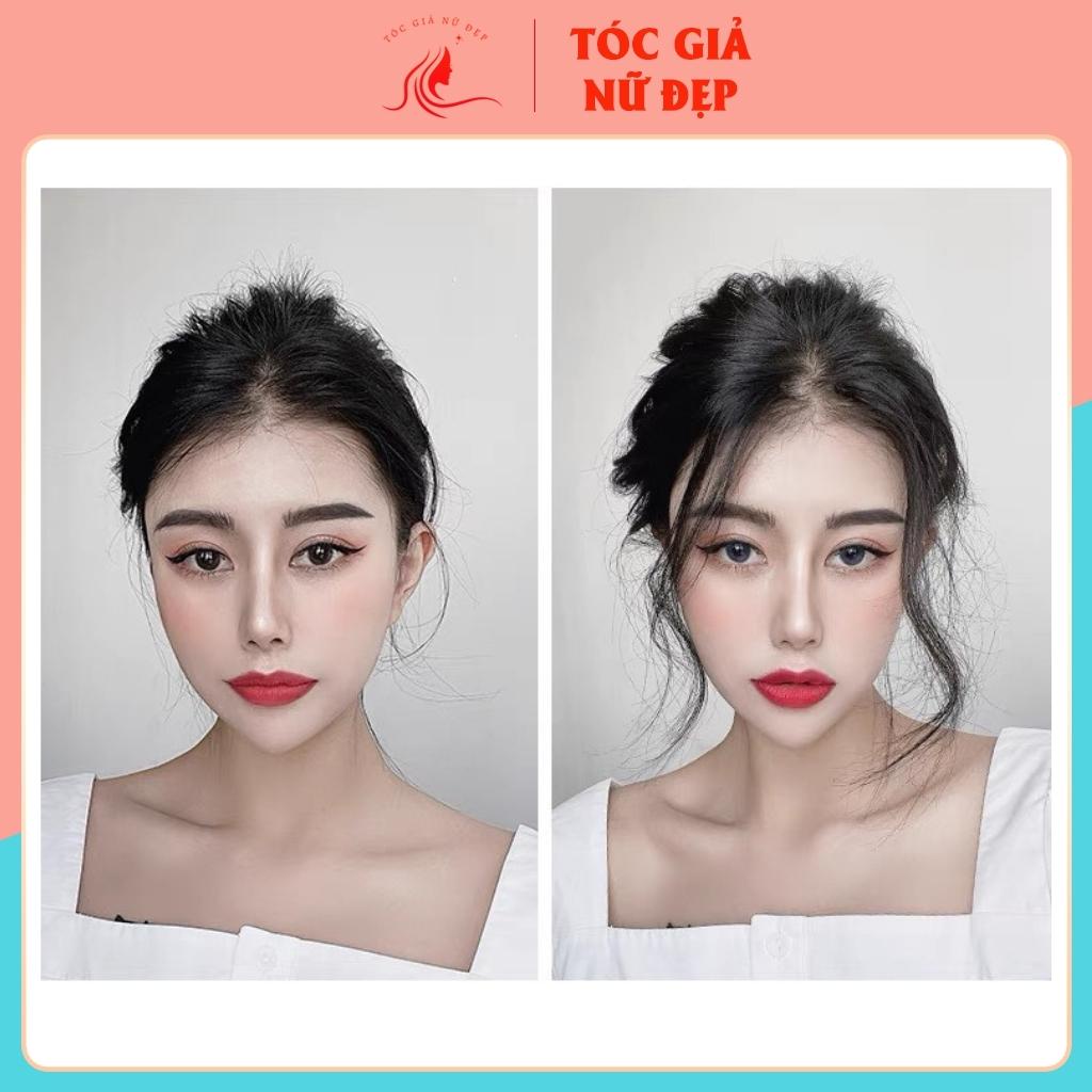 Mái hàn quốc xoăn hai bên làm bằng tóc thật