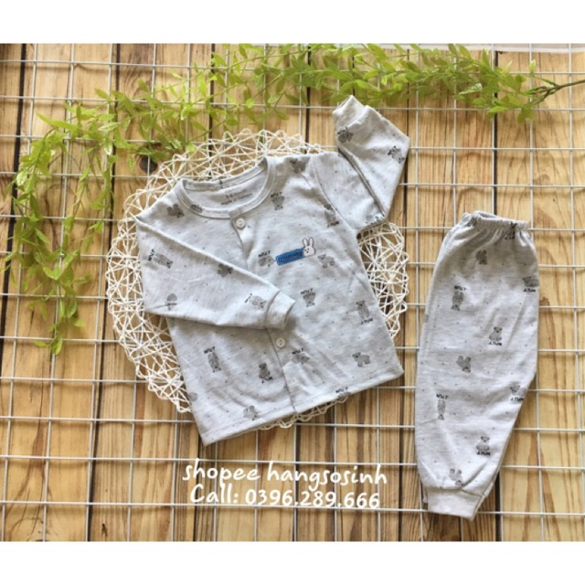 Mẫu mới!!! Bộ nỉ Noubaby cúc cài thẳng