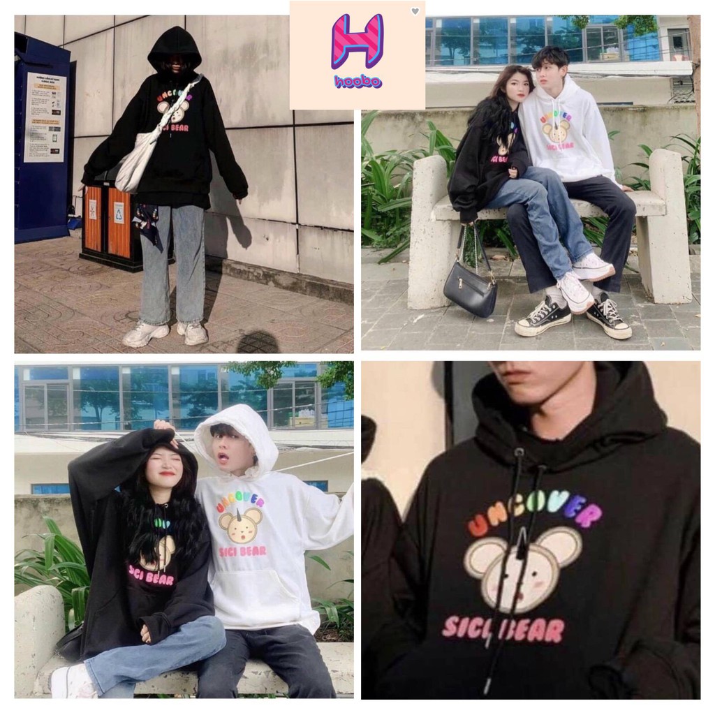 Áo Hoodie Unisex Uncover Nam Nữ Bigsize - Áo Khoác Nỉ Ulzzang form rộng - Áo khoác Nam Nữ trơn Uni Mùa Đông