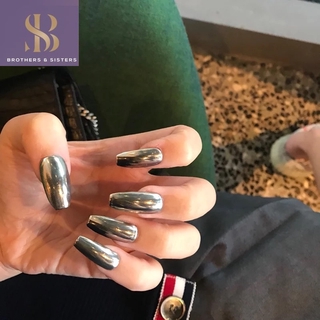 Bộ móng tay giả SUAKE dạng vuông bảo vệ toàn diện ánh gương nối dài