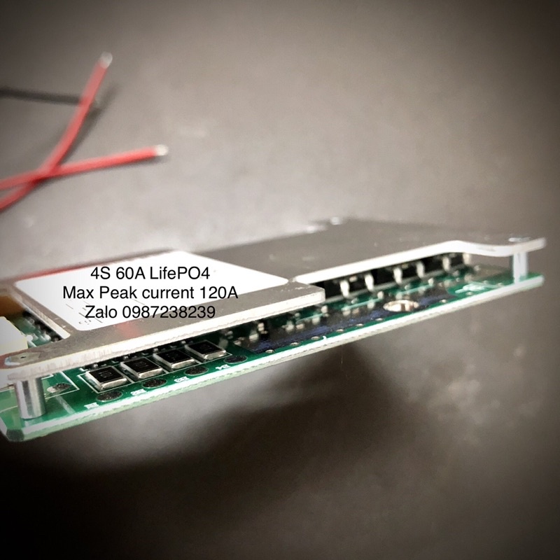BMS 4S 60A LifePO4 xả tức thời 120A dùng cho acquy Lithium xe gắn máy
