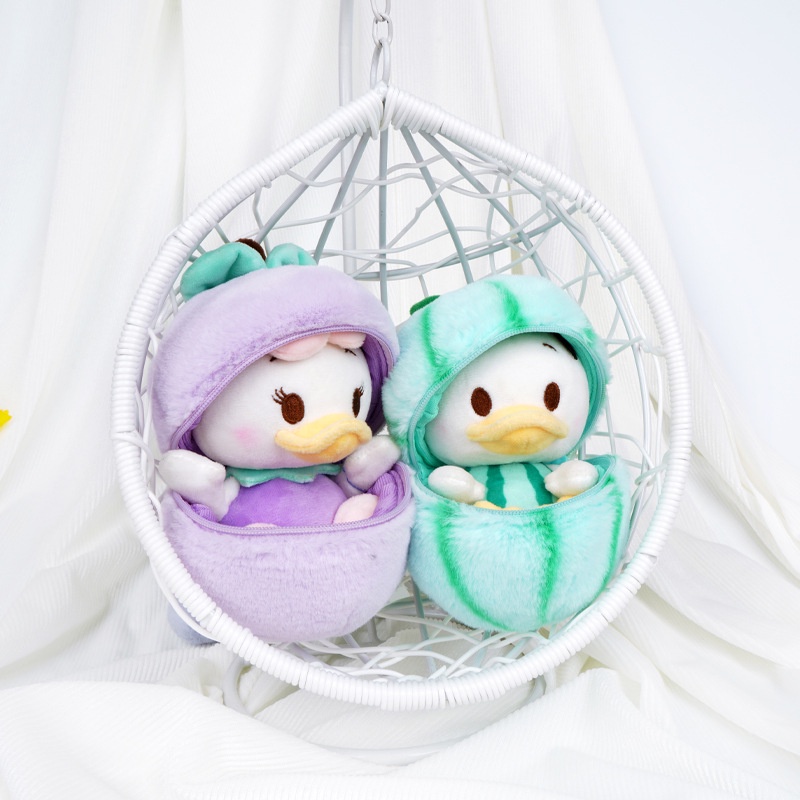 Disney  Móc Khóa Búp Bê Nhồi Bông Hình Chuột Mickey Minnie Trứng Phục Sinh Trái Cây