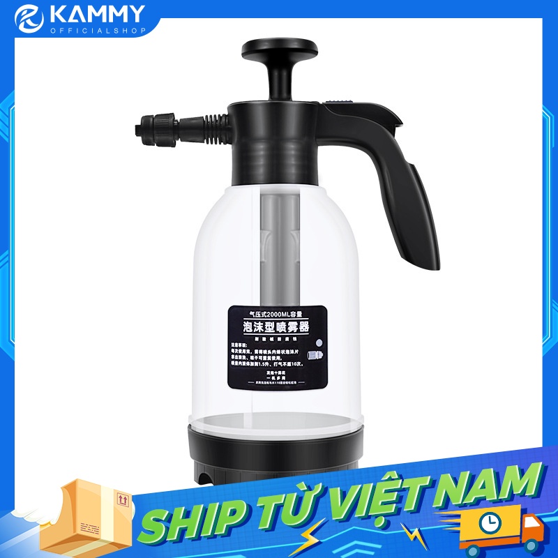 Bình tưới cây làm vườn bằng áp lực tay Chai xịt nhựa cây 2000ml