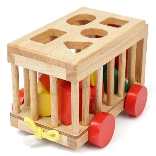 Xe cũi thả hình bằng gỗ- Đồ chơi trẻ em thông minh