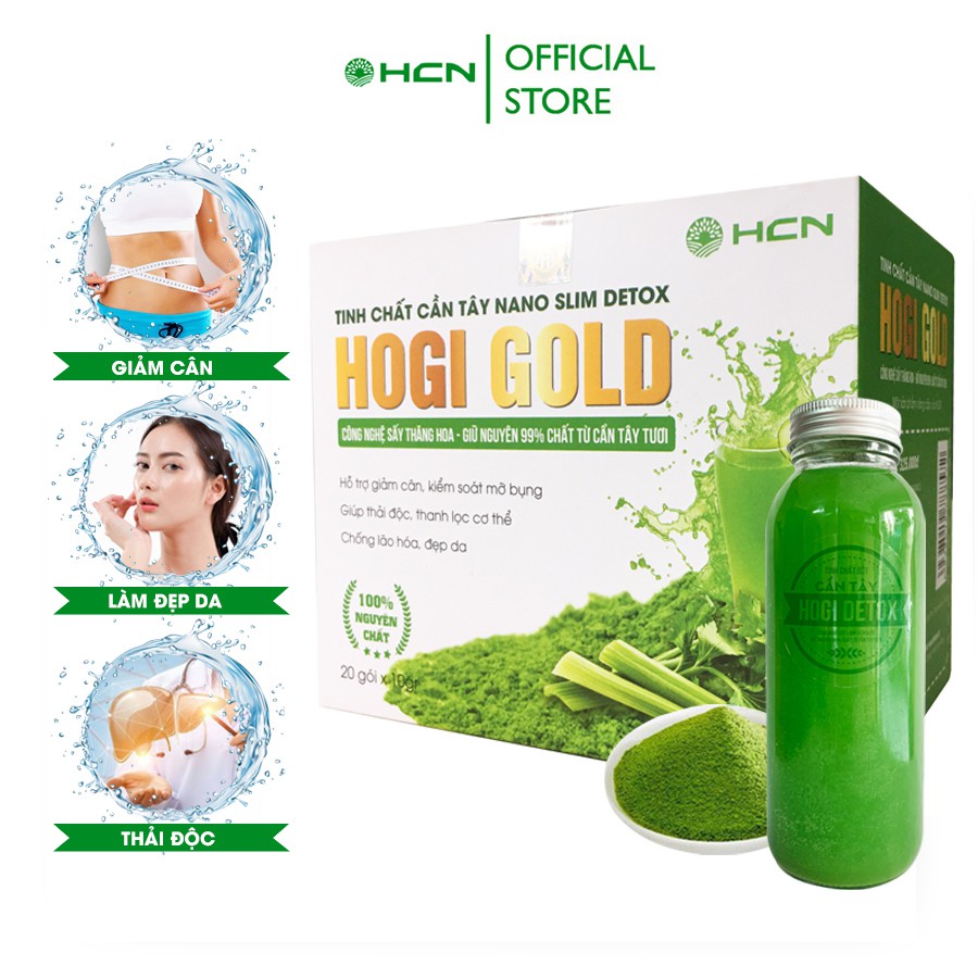 Tinh chất cần tây Hogi Gold hỗ trợ giảm cân, tinh chất cần tây giúp thải độc cơ thể, thanh lọc cơ thể