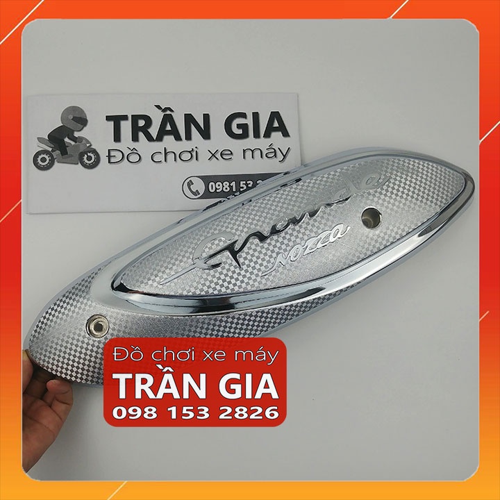 Ốp pô xe Nozza GRANDE 2014-2015-2016-2017-2018-2019-2020-2021-2022 chụp che bô xi inox crom - phụ kiện trang trí