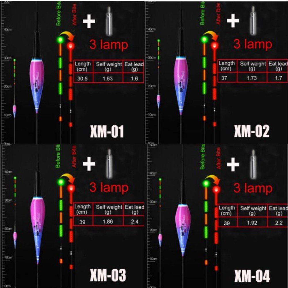 Phao Câu Cá Gắn Đèn LED Có Thể Thay Đổi Màu Sắc Chuyên Dụng