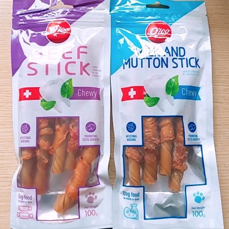 [ 100g ] Snack Que Thưởng Sạch Răng Orgo Stick Cho Chó
