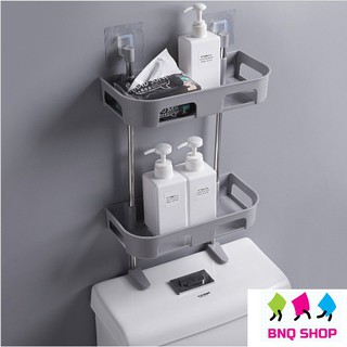 Kệ để đồ 2 tầng hít chân không để trên bồn cầu, TOILET